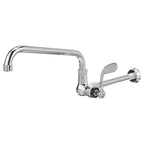 Thumbnail image #1 for AllPoints Foodservice Parts & Supplies 1071125 Lead-Free Wall-Mount Wok Range Faucet, Swing 10-Inch Spout, 1/2-Inch NPS Inlet