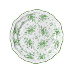 Thumbnail image #1 for Steelite International Folio, Porcelain 62544FP811 Porcelain Rim Plate, 10-1/4" Round, Scalloped Edge, Adelina Liliana Green Case of 2 Dozen