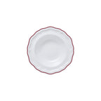 Thumbnail image #1 for Steelite International Folio, Porcelain 62572FP816 Round Porcelain Rim Fruit Dish, 5.5" x 1.75", Adelina Maroon Line Case of 2 Dozen
