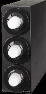Product image #2 for Sentry Black Polystyrene In-Counter Beverage Dispenser Cabinet with 3 Cup Dispensers