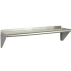 Thumbnail image #1 for 1880 Hospitality Focus Foodservice FWSSS1236 Wall-Mounted Stainless Steel Shelf, 12" x 36", 18 Gauge, 1-1/2" Rear Upturn