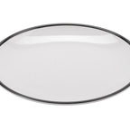 Thumbnail image #1 for G.E.T. Settlement Bistro CS-800-W/BK Melamine Enamelware Side Dish Plate, 8" Round, White with Black Trim Dozen Case of 4 Dozen