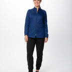 Thumbnail image #1 for Chef Works CBZ02W-OCB-3XL Women's Chef Coat, Ocean Blue, Raglan Long Sleeve, Center Zipper, 3XL