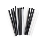 Thumbnail image #2 for TableCraft Products 700109 PLA Straws, 10" Long, 8mm Thick, Individually Wrapped, Black Case of 24