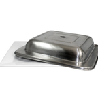 Thumbnail image #1 for International Tableware Holloware ISS-EL10-PC Square Stainless Steel Plate Cover, 11-3/4" x 11-3/4" x 2"H
