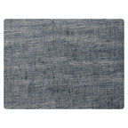 Thumbnail image #1 for Steelite International Modern Twist MTPLLN021216 Rectangular Silicone Placemat, 12 x 16 in, Linen Pattern, Denim Blue 1 Dozen