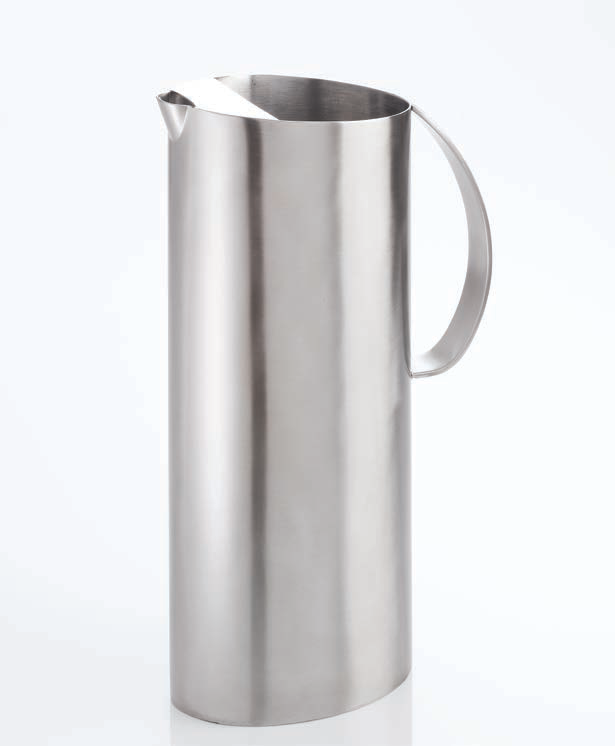 Product image #2 for Angled Stainless Steel Water Pitcher with Ice Guard, 54 oz., Satin Finish