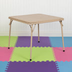 Thumbnail image #2 for Flash Furniture JB-TABLE-TN-GG Kids' Tan Padded Vinyl Folding Table, 24W x 24D x 20-1/4H