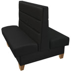 Thumbnail image #1 for Oak Street Worthington WOR-4842-DBL Double Restaurant Booth, 48"L x 42"H, Horizontal Channelback, Upholstered Seat
