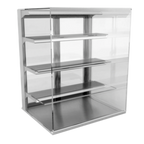 Thumbnail image #1 for RPI Industries Vienna VIDD2-34-R-SQ Dry Countertop Pastry Display Case, 31-1/2" W, Full-Service, 3 Adjustable Glass Shelves, Stainless Steel Exterior