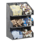 Thumbnail image #1 for Cal-Mil Ashwood 2054-83 6-Tier Gray Wash Oak Wood Condiment Organizer/Display with Clear Acrylic Edges