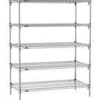 Thumbnail image #1 for Metro Super Erecta SA-2436C-63-S5 Super Adjustable Wire Stationary Starter Shelving Unit, 36"W x 24"D x 63"H, 800 lb. capacity per shelf, 2000 lb.