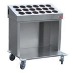 Thumbnail image #1 for Steril-Sil Company CRT36-18RP Stainless Steel Tray & Silverware Cart, 150 14 x 18-Inch Trays, 18 Cylinders