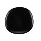 Thumbnail image #1 for CAC China MOT-20-BLK Porcelain Round Plate, 11-1/2", Lava Glaze, Matte Black 1 Dozen