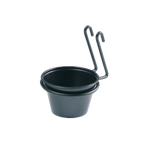 Thumbnail image #1 for G.E.T. Specialty Servingware 4-33801 Condiment Cup Holder, 2-1/4" Diameter x 3"H, Black Teflon-Coated Iron Case of 12