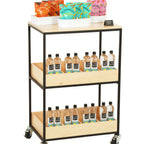 Thumbnail image #1 for Cal-Mil 23166-71 3-Tier Blonde Wood Food Cart, 28"W x 20"D x 40"H