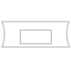 Thumbnail image #1 for Eastern Tabletop CH921 Curved Hub Buffet Front/Back Panel, 61 x 21-3/4 in, Cutout Dish Hole, Laminate, Stainless Steel Edge