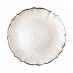 Thumbnail image #1 for Kadra Kitchenware Vikko Decor VD-1306-WS Charger Plate, 13-Inch, White with Silver Rim Case of 12