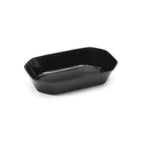 Thumbnail image #1 for Steelite International Delfin, Supermarket DFBCC10610 Rectangular Acrylic Plastic Bowl, 1-1/2 qt., 10 x 6 x 2 in., Black, Cut Corner