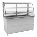 Thumbnail image #1 for RPI Industries Vienna VICD4-27-R-CV-SC-INS Full-Service Refrigerated Deli Display Case, 57-1/8"W, Curved Glass, Self-Contained
