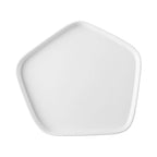 Thumbnail image #1 for CAC China Pentanova XPTN-8-W Melamine Pentagon Plate, 7-3/4", Straight Side, Matte White Case of 3 Dozen