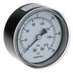 Thumbnail image #1 for AllPoints Foodservice Parts & Supplies 621000 Dish Machine Pressure Gauge, 1/8" NPT, 2-1/2" Dial, 0-30 PSI, Back Mount