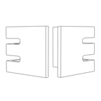 Thumbnail image #2 for Eastern Tabletop Durawood 1752WR Multi-Level L-Shaped Display Riser Set, 7"H, Stainless Steel