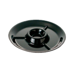 Thumbnail image #1 for Thunder Group Pearl RF6016BW Round Melamine Appetizer Platter, 14-1/2" Diameter, 4 Compartments, Two-Tone Case of 16