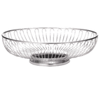 Thumbnail image #1 for TableCraft Products Chalet 4176 Chrome-Plated Oval Metal Cash & Carry Basket, 11-3/8 x 8 x 3-1/4 in Case of 18