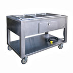 Thumbnail image #1 for Lakeside Manufacturing Prisonbilt PBST3W Mobile Electric Steam Table, 3-Well, Stainless Steel, Individual Thermostats