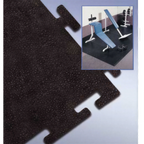 Thumbnail image #1 for Cactus Mat 2560-CTLB Interlocking Rubber Weight Room Mat with Border, Black, 1' x 2', 3/8" Thick