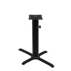 Thumbnail image #1 for Oak Street OD-B2230-4-STD Indoor/Outdoor Steel Table Base, Black, Dining Height, 22" x 30" Base Spread, 4" Column