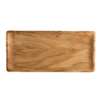 Thumbnail image #1 for Steelite International Creations Wood 6525TW304 Rectangular Wood Serving Plate, 13.75" x 6.5", Without Handle
