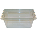 Thumbnail image #1 for AllPoints Foodservice Parts & Supplies 78436 1/3 Size Clear Polycarbonate Vegetable/Condiment Pan, 6-8" Deep