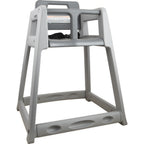 Thumbnail image #1 for AllPoints Foodservice Parts & Supplies 8408552 Plastic High Chair with Safety Strap, Gray