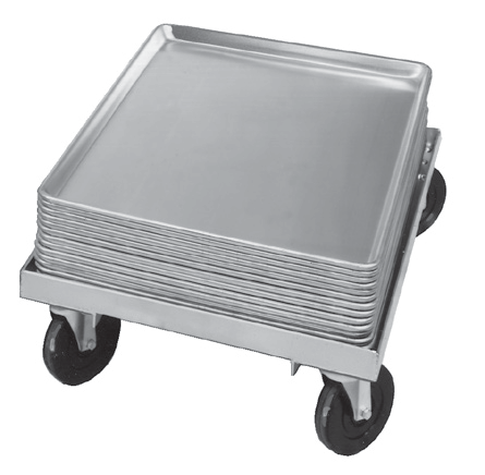 Product image #5 for Channel Manufacturing Aluminum Bun Pan / Dough Box Dolly with 5-Inch Swivel Plate Casters, 100-Pan Capacity