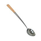 Thumbnail image #1 for Thunder Group SLLD310 Chinese Serving Ladle, 8 oz., 18 in., Wood Handle, Stainless Steel Case of 100