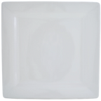 Thumbnail image #1 for ATSMFG Stone Mountain STM-KES-1212 ATS MFG Square Ceramic Dinner Plate, 12", Super White, Dishwasher/Oven/Microwave Safe