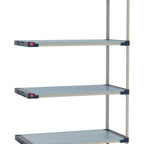 Thumbnail image #1 for Metro MetroMax 4 M4-2442GF-74-A4 Polymer Add-On Shelving Unit, Louvered, 4-Shelf, 24"D x 42"W x 74"H
