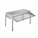 Thumbnail image #1 for Atlas Metal OSC-2 Buffet Overshelf, 35-3/4"W, Single-Sided Self-Service, Plexiglas Front & Sides, LED Lights, Stainless Steel Frame