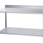 Thumbnail image #1 for Dukers DCSTW-3048B Stainless Steel Work Table, 48W x 30D, 3-3/4" Backsplash, Adjustable Undershelf