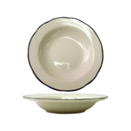 Thumbnail image #1 for International Tableware Sydney SY-3 Ceramic Soup Bowl, 12 oz, 8-7/8" Round, Deep Rim, Scalloped Edge Case of 2 Dozen