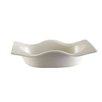 Thumbnail image #1 for CAC China Fashionware WB-10 Rectangular Porcelain Asian Soup Bowl, 22 oz, 10" x 6-3/8" x 2-1/2", Wavy, Bone White 1 Dozen