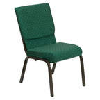 Thumbnail image #1 for Flash Furniture Hercules XU-CH-60096-GN-GG Stacking Church Chair, Green Patterned Polyester Upholstery, 800 lb Capacity