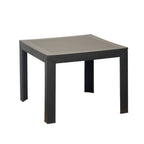 Thumbnail image #1 for Grosfillex US089288 Square Resin Low Table, Volcanic Black, 21.5"W x 21.5"D x 17"H