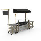 Thumbnail image #1 for Steelite International Mogogo, Modular MGCMLA01GBBW Canopy Cooling Station, Mixed Materials, 130"W x 29 1/2"D x 96"H