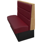 Thumbnail image #1 for Oak Street Irwin IR-7242-SGL Single Restaurant Booth, 72"L x 42"H, 12" Horizontal Channel Back, Upholstered Seat