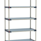 Thumbnail image #1 for Metro MetroMax 4 M4-1842G-86-S5 Stationary Starter Polymer Shelving Unit, 5-Tier, 18"D x 42"W x 86"H