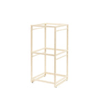 Thumbnail image #1 for Steelite International Creations Buffet 7365MW344 Square Tiered Buffet Riser, Pivot, Ivory Metal, 9.5 x 9.5 x 19.5 in
