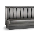 Thumbnail image #1 for JustChair Manufacturing JBSB-UCH-42-GR2 42"H Upholstered Booth Banquette with Vertical Channel Back and Lumbar